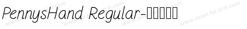PennysHand Regular字体转换